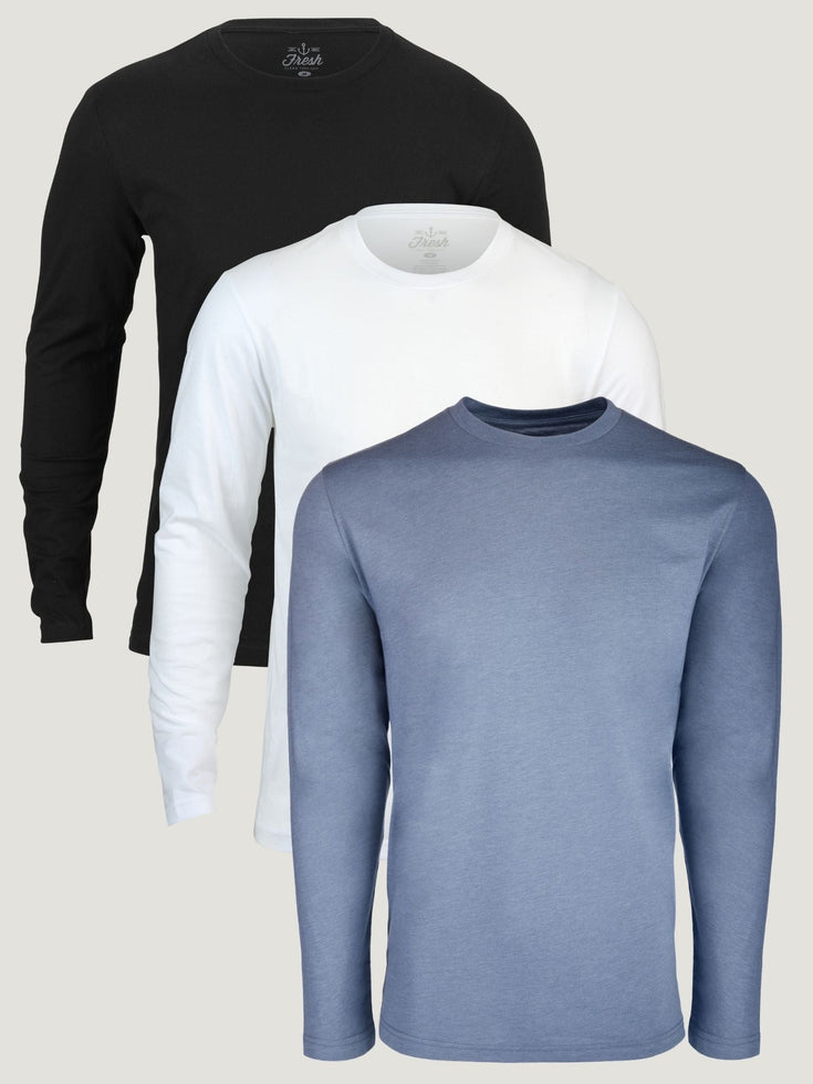 Bold 3-Pack Crew Neck Tees | Fresh Clean Threads UK