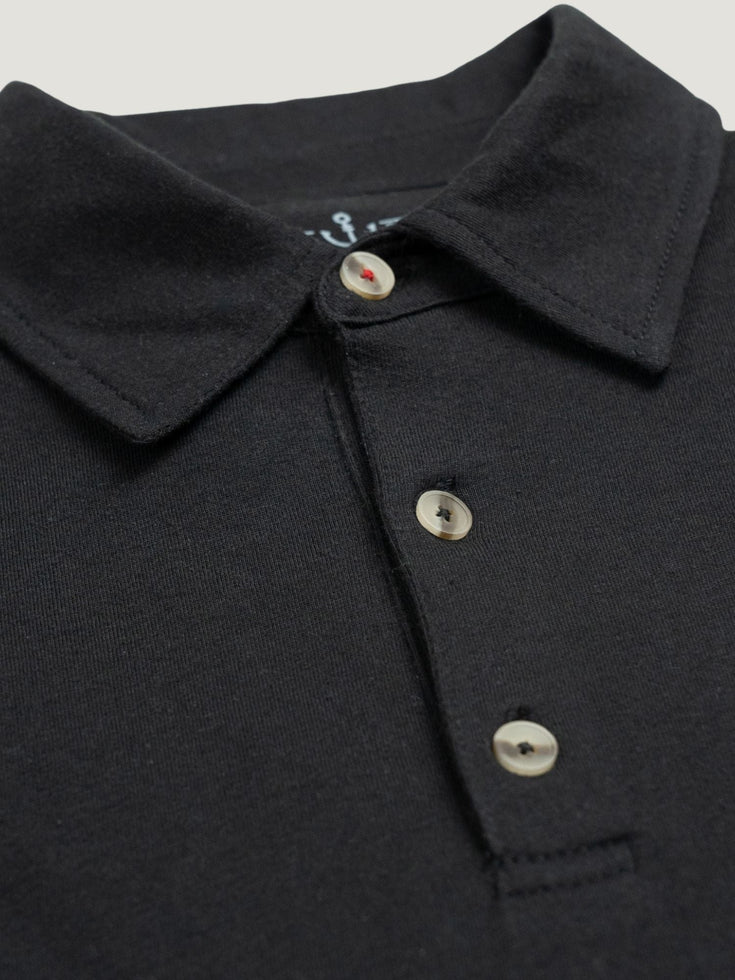 Black Torrey Polo Buttons and Collar