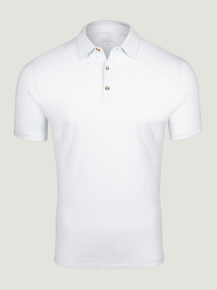 White Torrey Polo | Fresh Clean Threads UK