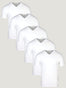 All White V-Neck 5-Pack Tees | Fresh Clean Threads UK