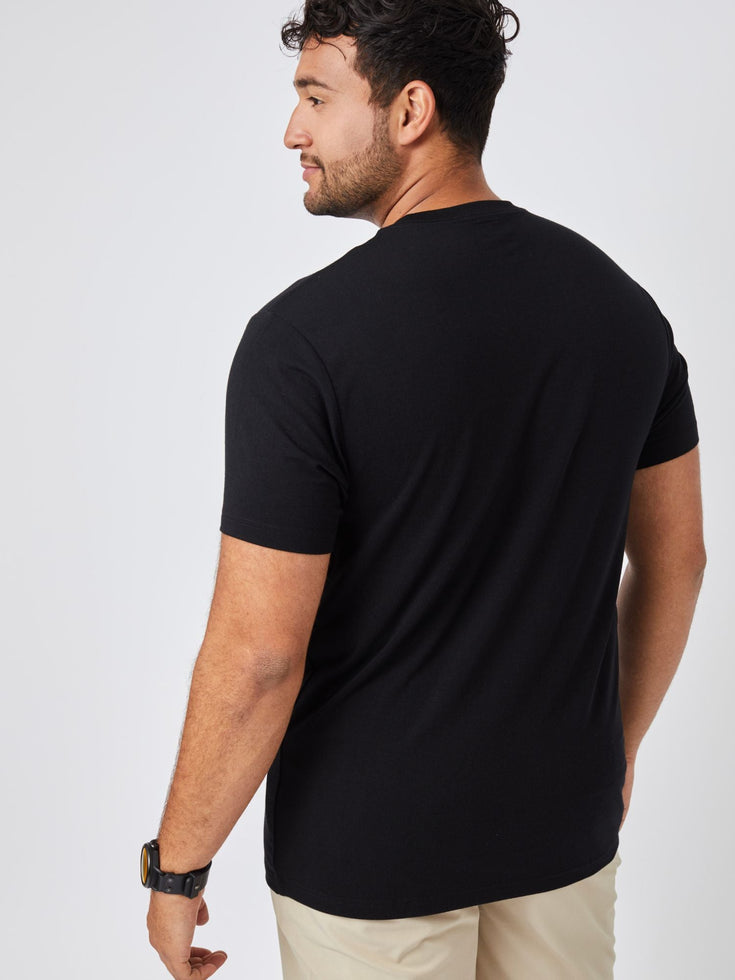 Black Performance Tee Crew Neck | Fresh Clean Threads