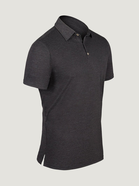 Side View | Charcoal Torrey Polo | Fresh Clean Threads UK